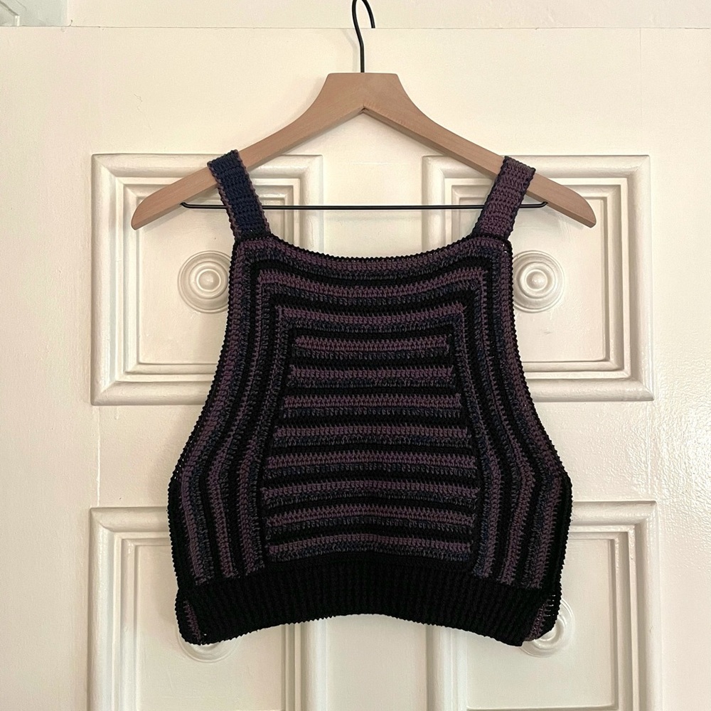 Rachel Comey cropped crochet tank small